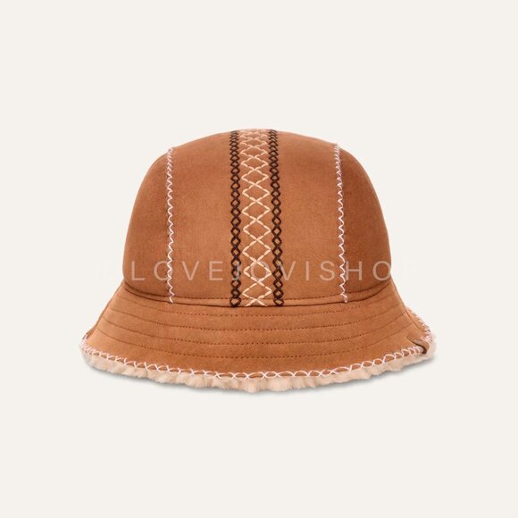 Streetwear | UGG Bucket Hat | Embroidered Authentic Sheepskin Shearling main image 2
